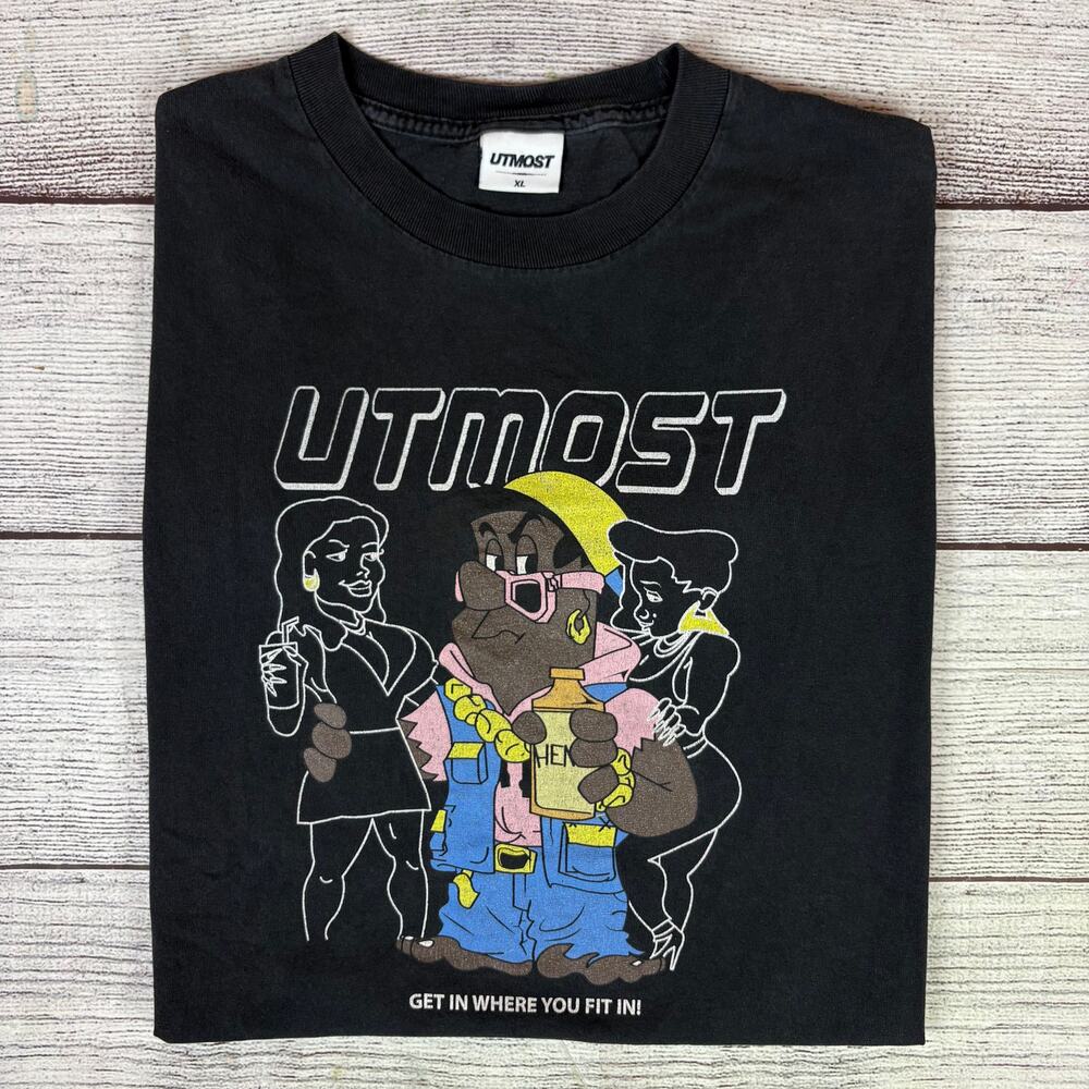 Utmost Skateboarding Get In Where You Fit In Fred Flinstone T-shirt